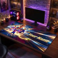 Lamine Yamal Custom Large Mouse Pad, Personalized Name Text Print, Football Logo Non‑Slip Desk Mat Gaming Gift 40cmx90cm