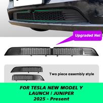 For Tesla Model Y 2020-2024 New juniper Launch 2026  Car Lower Bumper Anti Insect Net Anti Dust Proof Inner Vent Grille Cover New Grille Net