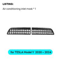 For Tesla Model Y 2020-2024 New juniper Launch 2026  Car Lower Bumper Anti Insect Net Anti Dust Proof Inner Vent Grille Cover Option 2 black