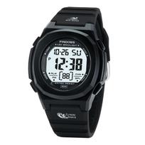 PINDOWS Digital Watch for Sport 5 ATM Water with Stopwatch Women, Watch, Resistant, black