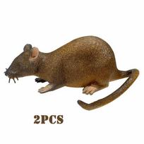 Interaktyvūs žaislai katėms nuoboduliui malšinti Atsparus kandžiojimui Imitacinis pelėnas Minkšta guma TPR Naminių gyvūnėlių žaislai Helovino išdaigos Žiurkės modelis Fake Rat X2