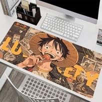 Hot Anime Mouse Pad Large Desk Mats Smooth Carpet Gaming Accessories OOne PPiece Luffy Extended Mousepads Game Laptop Desk Mat 800x300x2mm brown