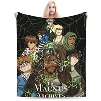 NEW The Magnus Archives Season 3 Warm Soft Blanket  Kids Adult Plush Throw Blanket Print Living Room Flannel Bedspread Sofa Bed 30x40in black