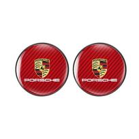2 vnt. Automobilių emblemos Puodelio griovelio kilimėlis Padėkliukas Odiniai priedai Porsche Cayenne Panamera Macan 911 718 Taycan Boxster Cayman 918 red