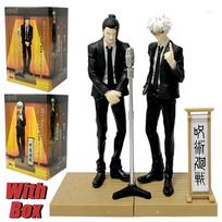 Jujutsu Kaisen Anime Figure Suit Gojou Satoru 17cm Action Figure Handsome Suit Man Geto Suguru Figurine PVC Collection Model Toy black