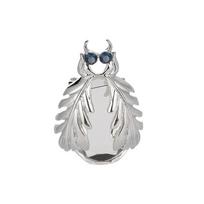 Bo Xin Yun Crystal Ladybug Brooch - Elegant Insect-Inspired Corsage Accessory white