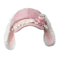 Harajuku Rabbit Ears Beret Hat Comfortable Cotton Octagonal Hat For Spring Autumn Outfit And Cosplay Event Costume Props rožinė