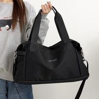 Large Capacity Travel Duffel Bag Women Men Gym Yoga Dance Trip Overnight With Separate Shoe Compartment Waterproof Oxford Black gray