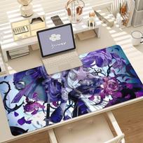 Game Zenless Zone Zero Vivian Banshee Mouse Pad Anti Slip Rubber Edge Locked Thickened Laptop Gaming Desk Mat 30x60cm gray