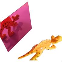 Akrilinė veidrodinė plokštė, Atspindinti PS lakštas, Dekoratyvus sienų menas, Lubų dekoras Rožinė raudona Pink Mirror 30*30*0.1cm