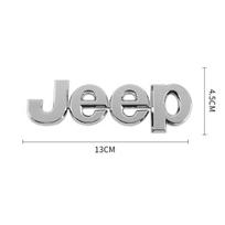 1 vnt. Automobilio emblemos lipdukas Auto bagažinės metaliniai lipdukai Jeep Renegade Compass Grand Cherokee Wrangler Patriot Rubicon sidabras