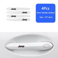 Automobilio durų rankenėlių apsauginė plėvelė Skaidrus anti-scratch lipdukas Jeep Wrangler Grand Cherokee Wk2 Avenger Compass Gladiator white