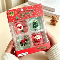 Needoh Mini 4-Pack Nice Cube Stress Relief Squishy Cube Anti-Anxiety Squeeze Fidget Toy,  New Holiday Gift Set red