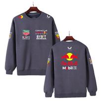 Vyrai Moterys Storas Rudens ir Žiemos F1 Red Bull Racing Spausdintas Apvaliu Kaklu Džemperis Laisvas Ilgomis Rankovėmis Puloveris Sportinis Gatvės Stiliaus M gray