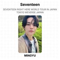 Seventeen RIGHT HERE WORLD TOUR IN JAPAN TOKYO WEVERSE JAPAN Official Photocard MINGYU gray