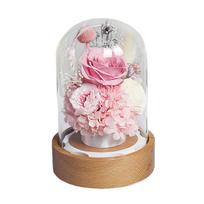 Preserved Roses Music Box Sweet Preserved Flowers Music Box for Mothers Day Decor Gift High end-B white