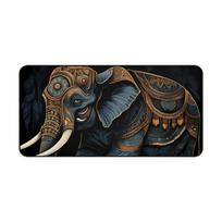Indian Elephant Desk Mat NonSlip And Waterproof Mouse Pad Office And Gaming Desk Decorative Mat Perfect Gift For Friends 800x300x2mm black