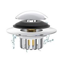Copper tub drain plug with hair catcher 2-in-1 pop-up tub plug anti-clogging filter basket for 145-18 inch drain  sink drain