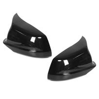 2pcs Full Rearview Side Mirror Cover Cap Glossy Black Replacement for F10 F11 F18 PreLCI 20102013 black