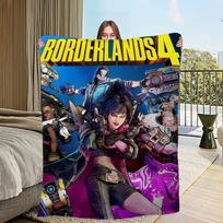 B-Borderlands-ES 4 Game Blanket For Sofa Room Microfiber Bedding Blanket office Travel Gift Home 30x40in yellow