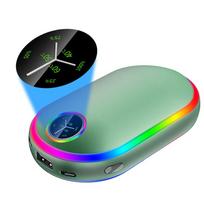 2 in 1 Portable Hand Warmer Electric Hand Warmer 3 Levels Power Bank Digital Display Handy Warmer Heater for Outdoor Home Office geltona