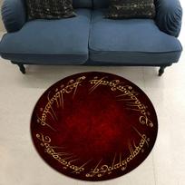Soft Crystal Plush Round Area Rug for Living Room, Cozy Home Decor Carpet, Fantasy Style Floor Mat, Cute Ring Shaped Rug 60cm gray
