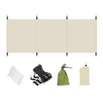 Lauko stovyklavimo vėjo pertvaros palapinė Vėjo barjeras Oksfordo audinio tekstūra Tinka žygiams ir iškyloms 250x70cm white