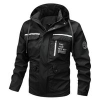 Vyriškas laisvalaikio švarkas Parko paltai Rudens ir žiemos striukė su gobtuvu Marškiniai Vyriškas švarkas Vienspalvis Lauko tendencijos XXXL juoda