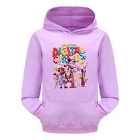 The Amazing Digital Circus Kids Hoodie Pocket Style Casual Long Sleeve Printed Sweatshirt Children Fashion Streetwear 110cm pink