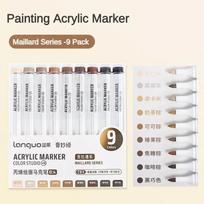 LANGUO 171/9 Colors Direct Liquid Acrylic Paint Marker Pen Set DIY Painting Drawing for Stone School Art Supplies Stationery white