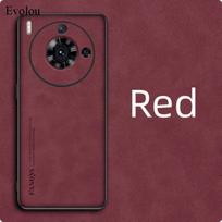 For ZTE Nubia Z50 S Pro Sheepskin Leather Magnetic Ring Stand Holder Case For Nubia Z50 Ultra Z60 Ultra Lens Protection Cover For Nubia Z60 Ultra raudona