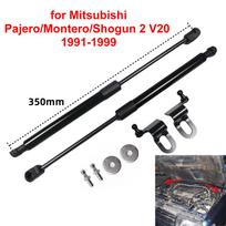 2Pcs for Mitsubishi Pajero 2 Montero Shogun V20 NH NJ NL 1991-1999 Car Front Engine Bonnet Hood Gas Struts Lift Support Rods black