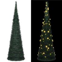 Artificial Pop Up Christmas Tree with Lighting Green 210 cm