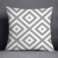 DoubleSided Gray White Cushion Cover Elegant Geometric Cubes Stacked Together Art Pillowcase Living Room Sofa Home Decor Case 50cmx50cm(20x20Inch)