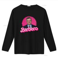 T-Shirt Alessandro Barbero Round Neck Casual Lightweight Elastic Fabric Unisex Regular Fit Vintage Printed Pattern 2XL pink