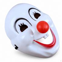 Halloween Clown Mask Latex Horror Prank Costume Party Prop Red Plastic white
