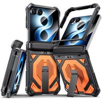 Samsung Galaxy Z Flip 8 Armor Case with Stand and Hinge Cover for MagSafe, Orange