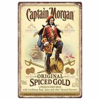 Rum Brand Vintage Metal Sign Pin Up Captain Morgan Poster Decor for Bar Pub Club Man Cave Wall Decoration xcm 20x30cm（7.8x11.8inch）