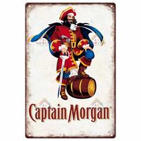 Rum Brand Vintage Metal Sign Pin Up Captain Morgan Poster Decor for Bar Pub Club Man Cave Wall Decoration xcm 20x30cm（7.8x11.8inch）