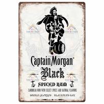 Rum Brand Vintage Metal Sign Pin Up Captain Morgan Poster Decor for Bar Pub Club Man Cave Wall Decoration xcm 20x30cm（7.8x11.8inch）