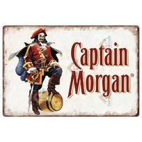Rum Brand Vintage Metal Sign Pin Up Captain Morgan Poster Decor for Bar Pub Club Man Cave Wall Decoration xcm 20x30cm（7.8x11.8inch）