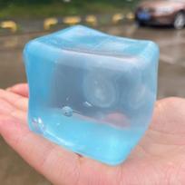 Taba Squishy Ice Cubes Fidget Toy Pink Cube Stress Relief Anxiety Sensory Tool For Focus Adhd & Office Desk Calming Gadget blue