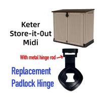 Keter Store It Out sandėliavimo dėžei Keter W26H atsarginis spintelės vyrio užraktas Lauko sandėliavimo dalis gray