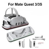 Charging Dock for Mate Quest 3/3S VR Stand for Meta Quest3 Charge StationSupports Headset with Type-C Cable Rechargeable Battery for Mate Quest 3 3S gray