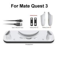 Charging Dock for Mate Quest 3/3S VR Stand for Meta Quest3 Charge StationSupports Headset with Type-C Cable Rechargeable Battery for Mate Quest 3 gray