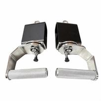 Hanging Pull Up Bar Handle with Smooth Bearing Rotation for Gym black