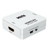 HDMI į AV RCA adapteris HDMI keitiklis MINI dėžutė RCA AV CVSB L/R vaizdo kompozitinis AV skalerio keitiklis PC HDTV projektoriui balta