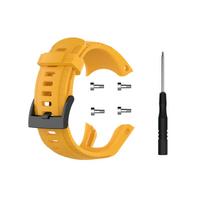 Tinka Suunto 5 vienos spalvos silikoninis dirželis išmaniojo laikrodžio apyrankė madinga patvari apyrankė su įrankiais laikrodžio priedai For Suunto 5 geltona