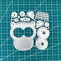 Mielos pelėdos metaliniai štampavimo įrankiai „Die Cutting Dies“ skirti „pasidaryk pats“ scrapbookingui, nuotraukų albumams, dekoratyviniam įspaudimo aplankui, trafaretui, štampavimui dies sidabras