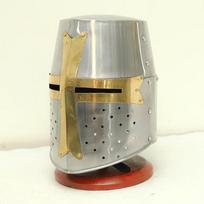 Medieval Crusader Knight Helmet – Wearable Armor Helmet – Gothic Knight Helmet – Historical Replica | medieval arsenal | LARP Reenactment sidabras